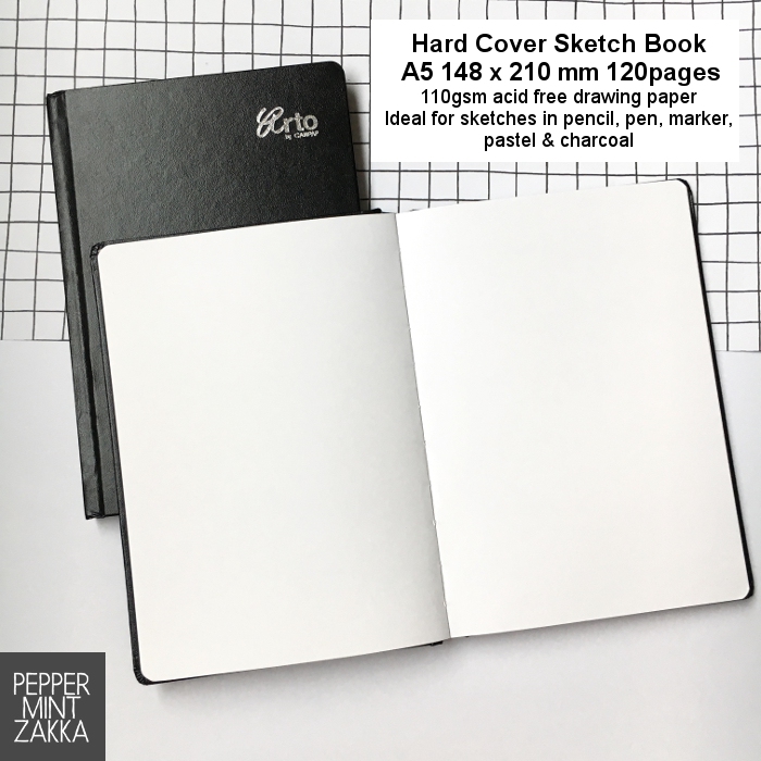 Arto A5 Hard Cover Sketch Book 1PCS - 148 x 210 mm 120pages 110gsm Acid  Free