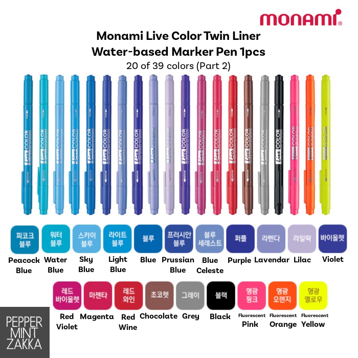 Monami Live Color Twin Liner Marker Pen