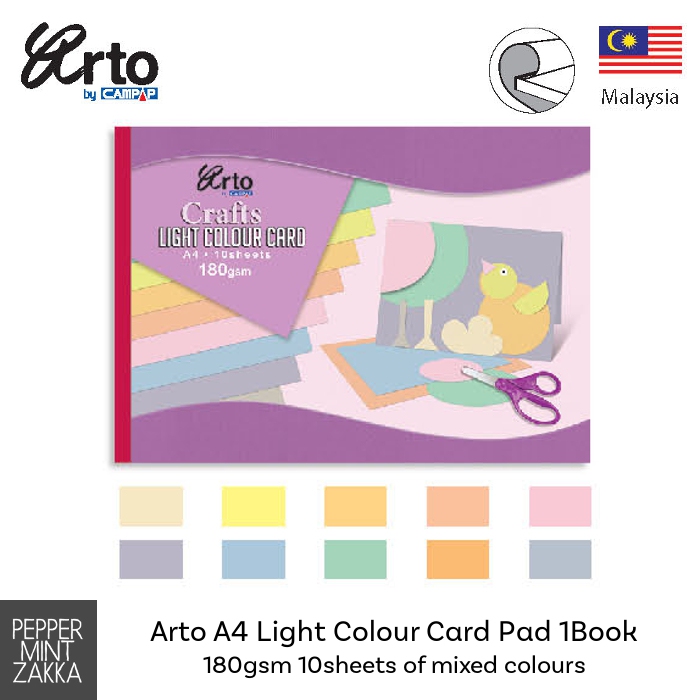 Arto A4 Light Colour Card Pad