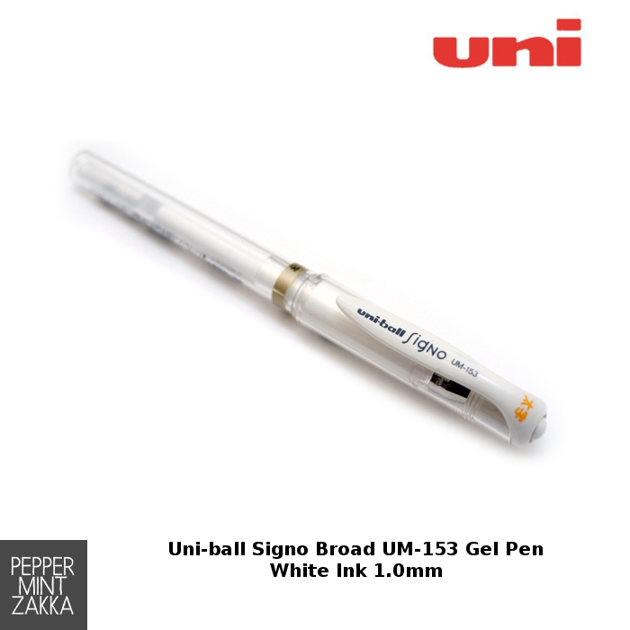 Uni-Ball Signo Broad UM-153 Gel Pen White Ink