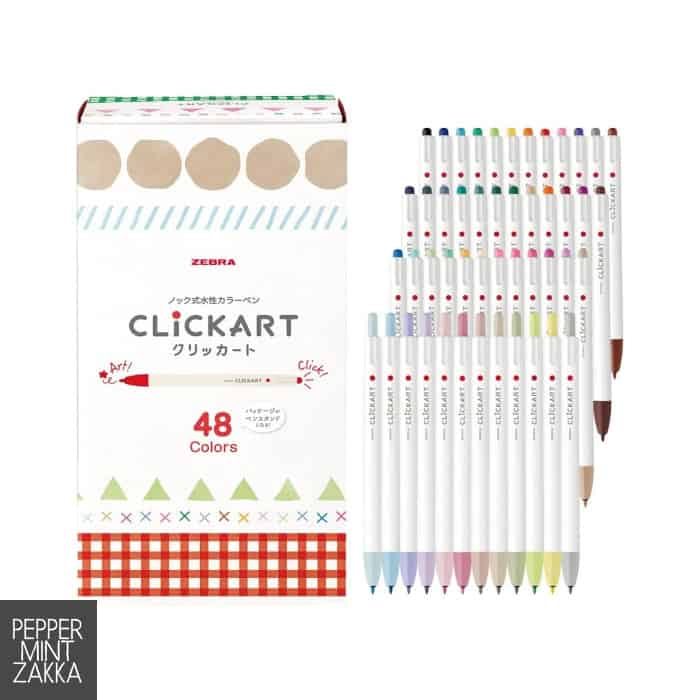 Zebra Limited Edition Clickart Water-Based Pen 48 Color Box Set